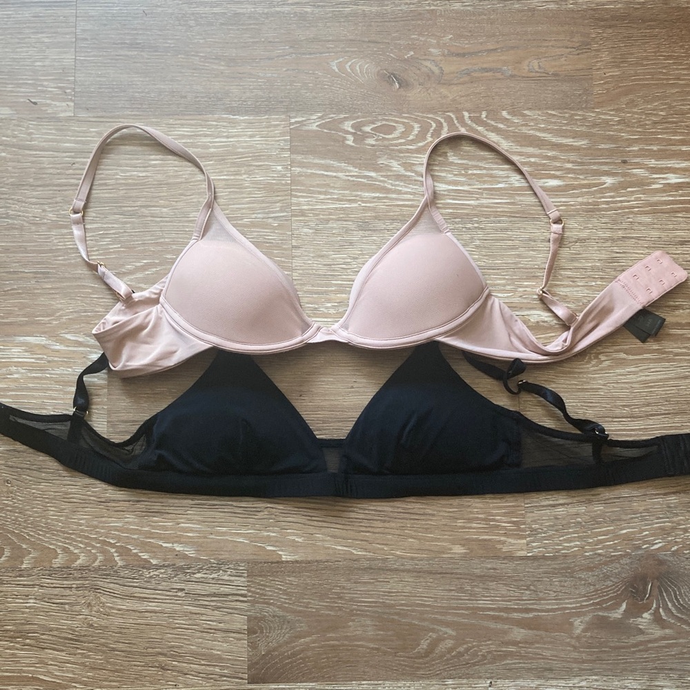 Pepper Black and Pink Bra Set
